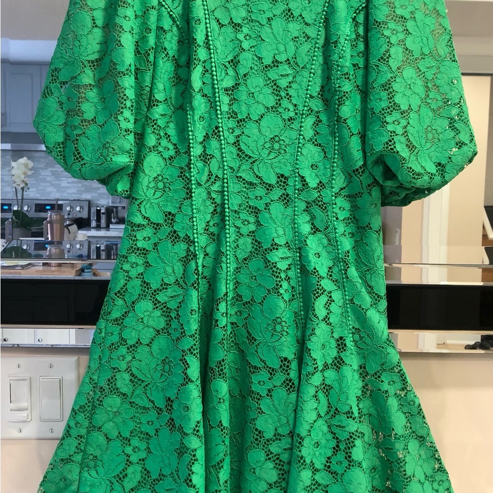 Vibrant Green Lace Dress